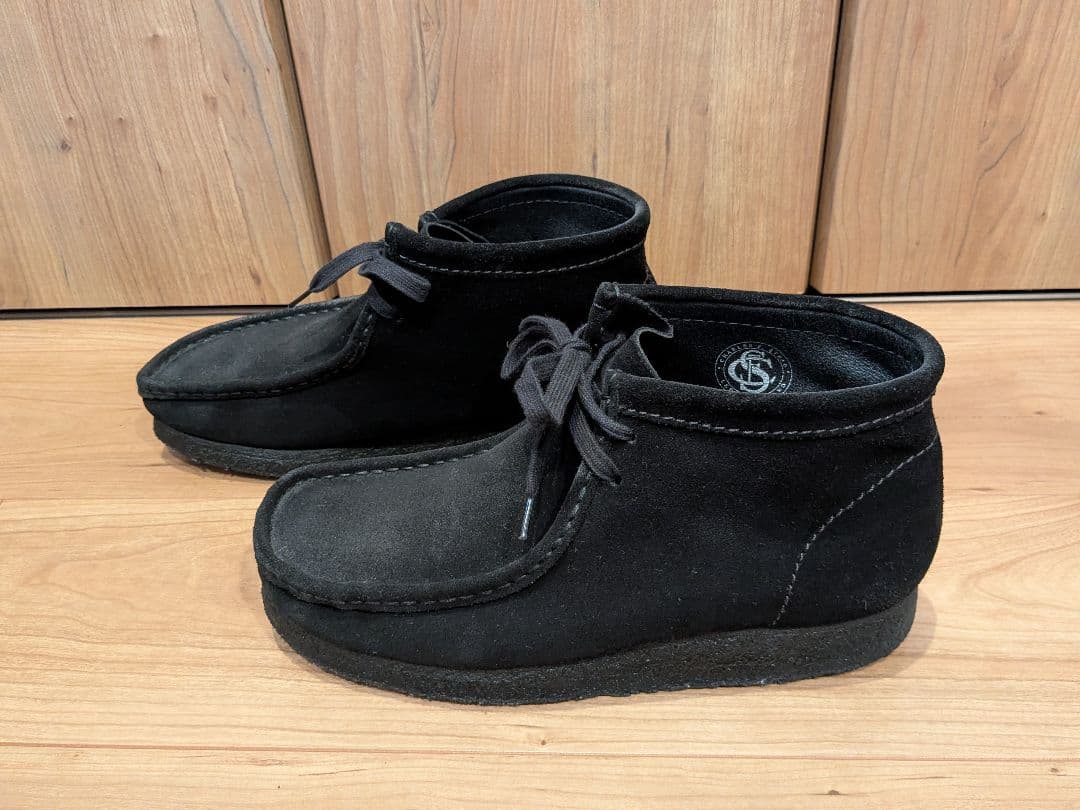 Clarks クラークス ワラビーブーツ　ブラックスウェードUK8