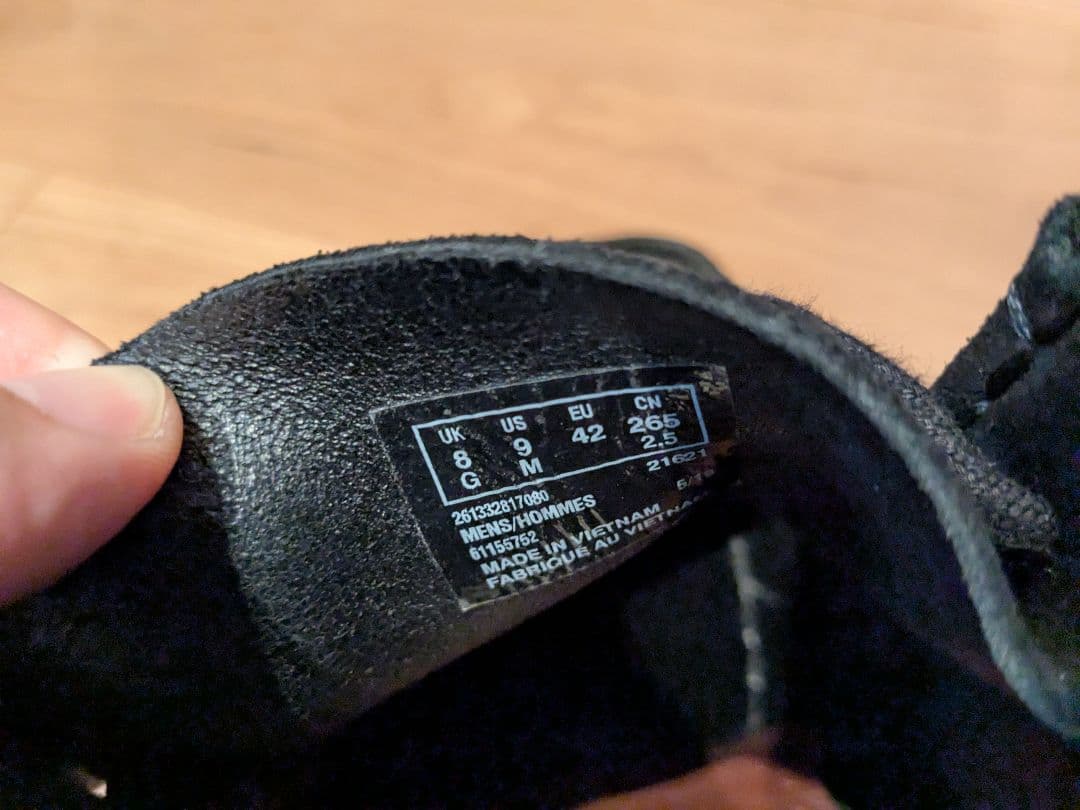 Clarks クラークス ワラビーブーツ　ブラックスウェードUK8