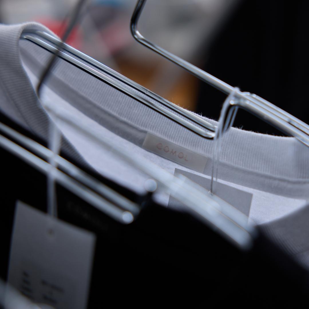 25SS COMOLI コットンジャージ 半袖Tシャツ B01-05010 黒白