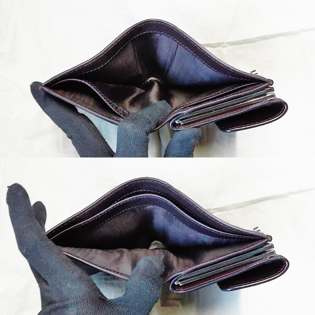 箱付き セリーヌ がま口 財布 CELINE トリオンフ キャンバス ブラウン