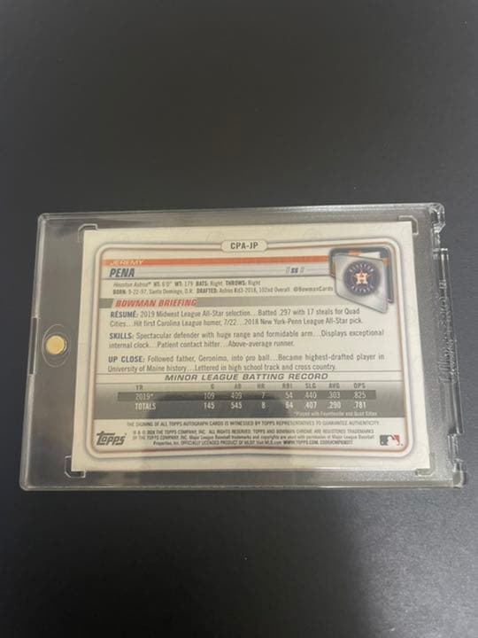 その他 Bowman 2020 Jeremy Pena Purple Ref Auto