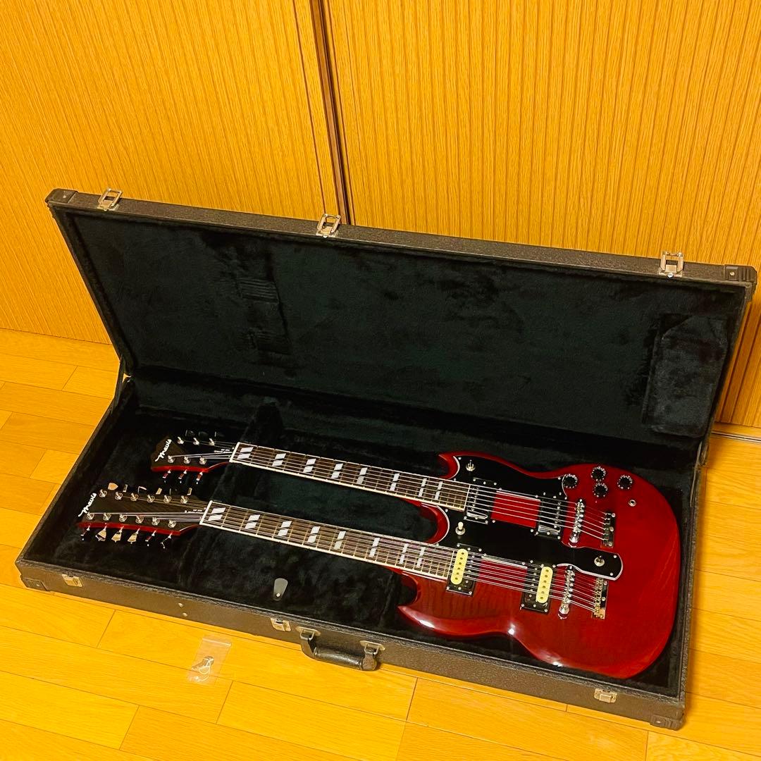 【美品・希少】mavis ダブルネックギター 専用ハードケース付