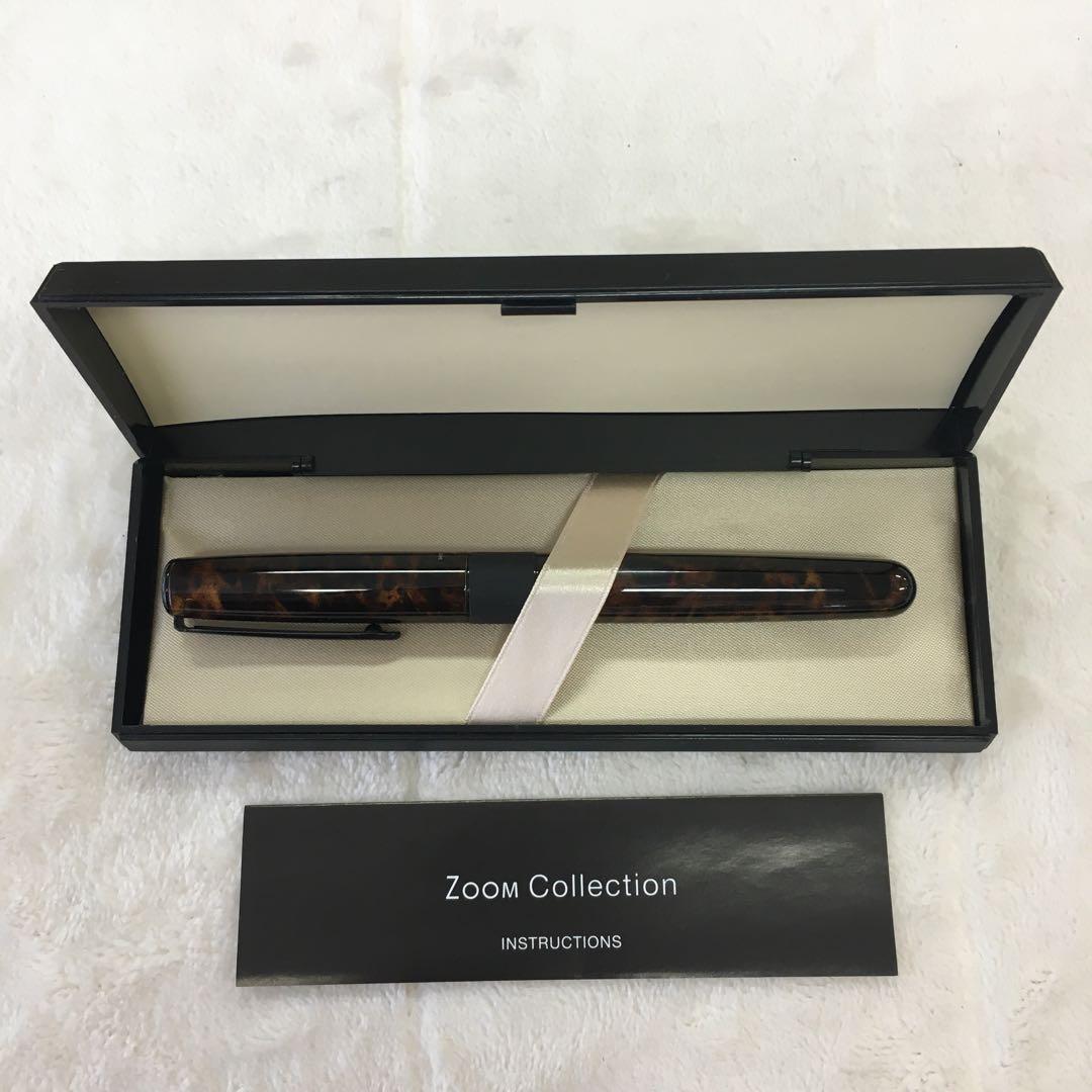 新品 廃盤 トンボ ズーム 高級 水性ボールペン ハバナ 505 べっ甲調 菊紋