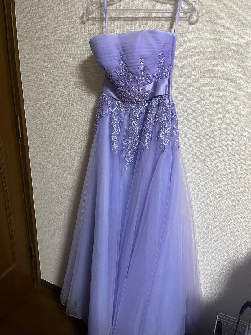 ラベンダーカラー Aライン ドレス 【演奏会 コンサート】 tweed