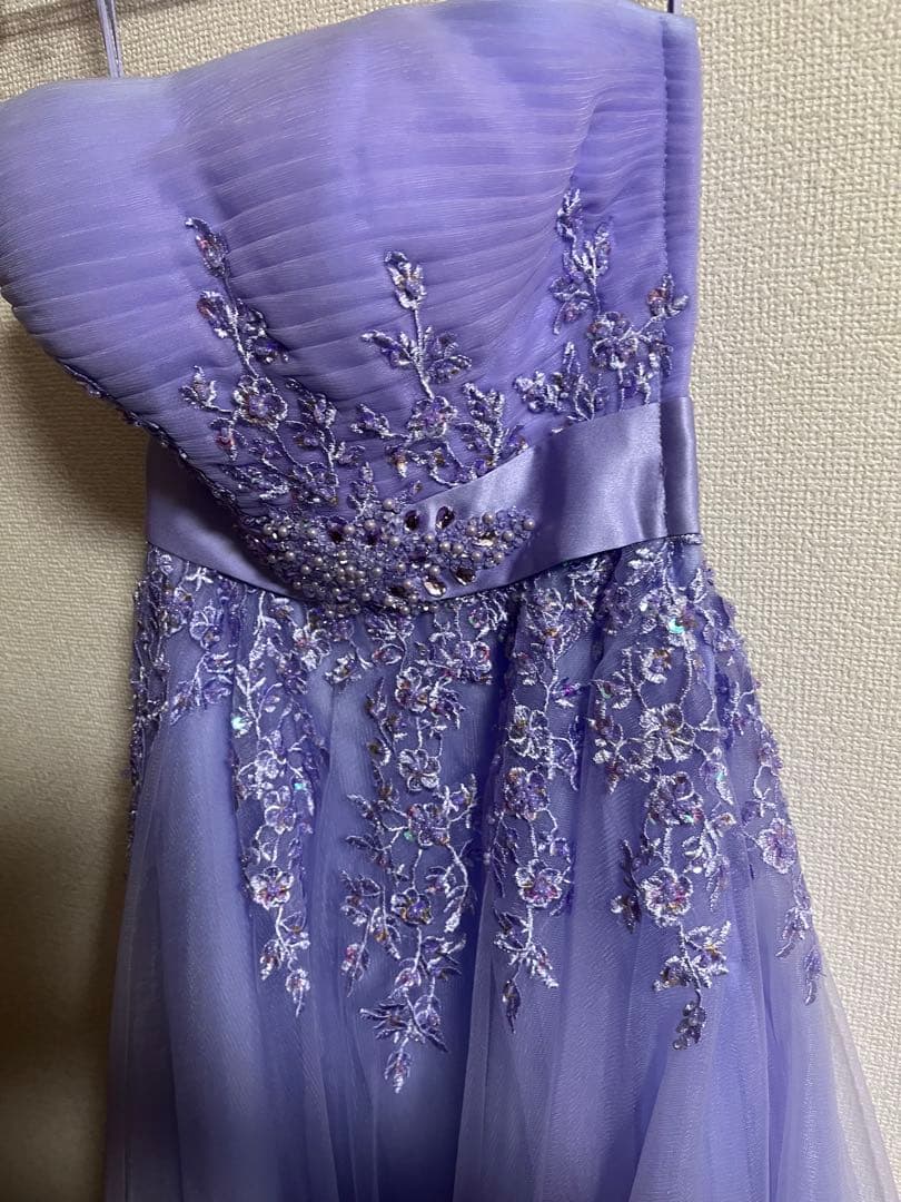 ラベンダーカラー Aライン ドレス 【演奏会 コンサート】 tweed