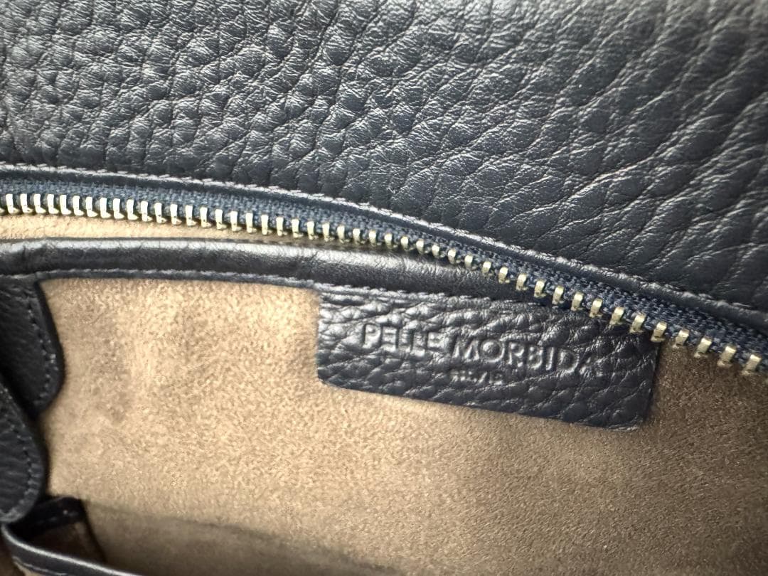 ⭐PELLE MORBIDA ビジネスバッグ 濃紺 レザー⭐
