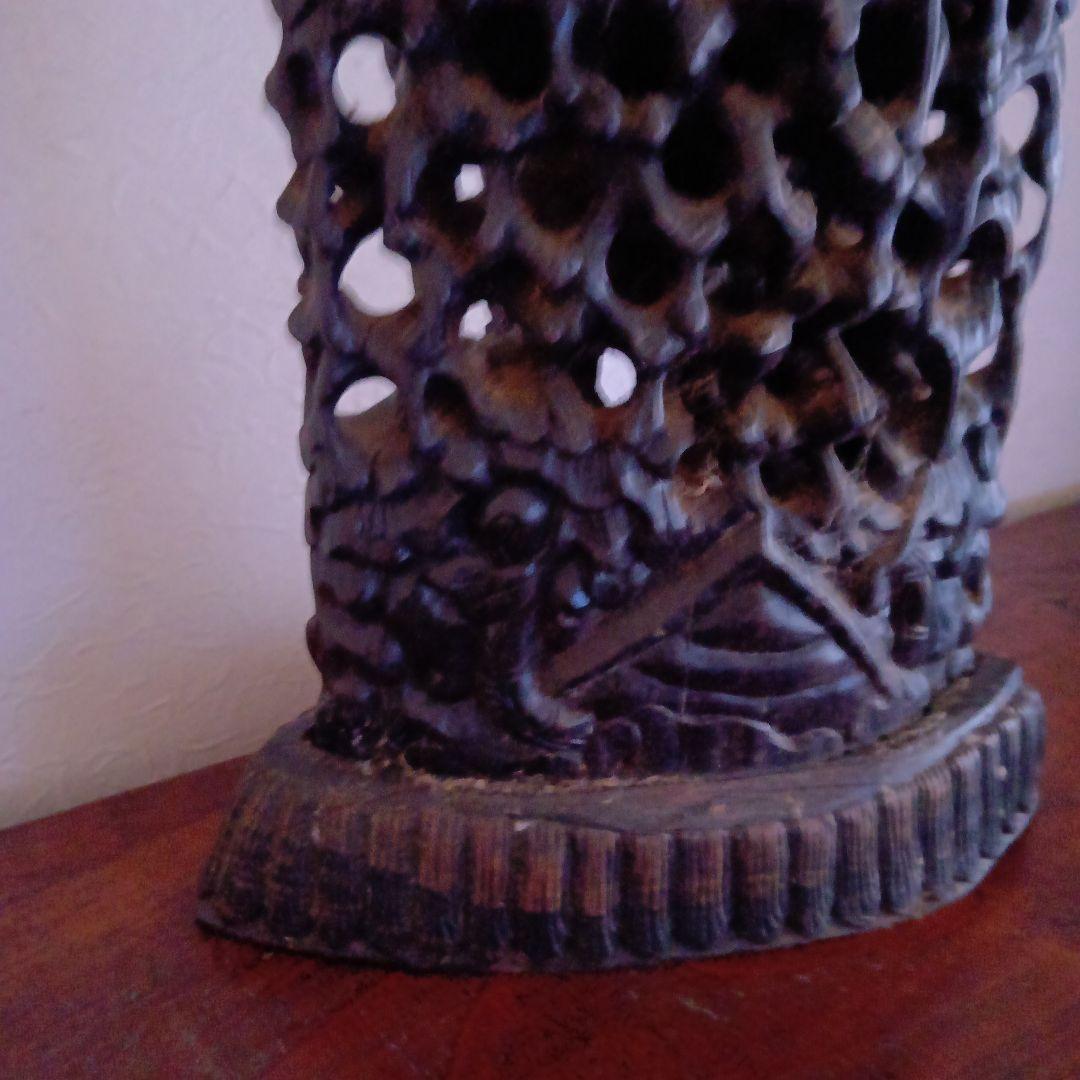 木製彫刻装飾 アジアンスタイル 仏像 骨董 アンティーク