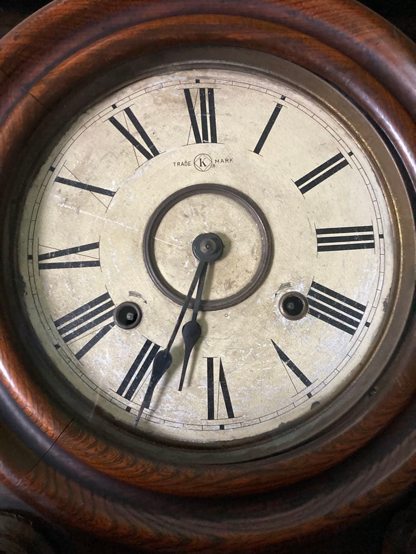 地球馬 尾張時計 ダルマ柱時計 8日巻 ボンボン時計