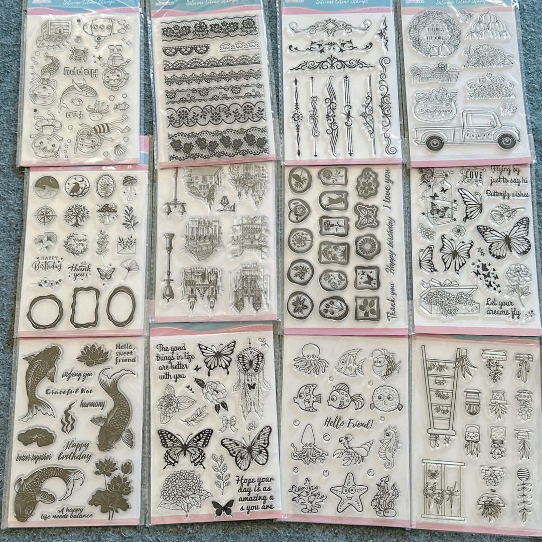 【計55枚】クリアスタンプアソートセット