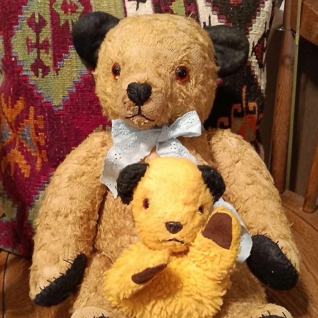アンティークベア　テディベア　イギリス製　2点セット　チャドバレー他　衣装付き