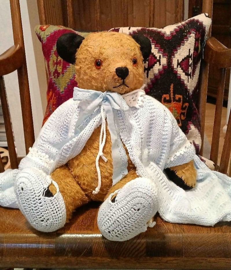 アンティークベア　テディベア　イギリス製　2点セット　チャドバレー他　衣装付き