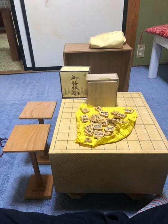 将棋盤新榧フルセット　駒本黄楊製
