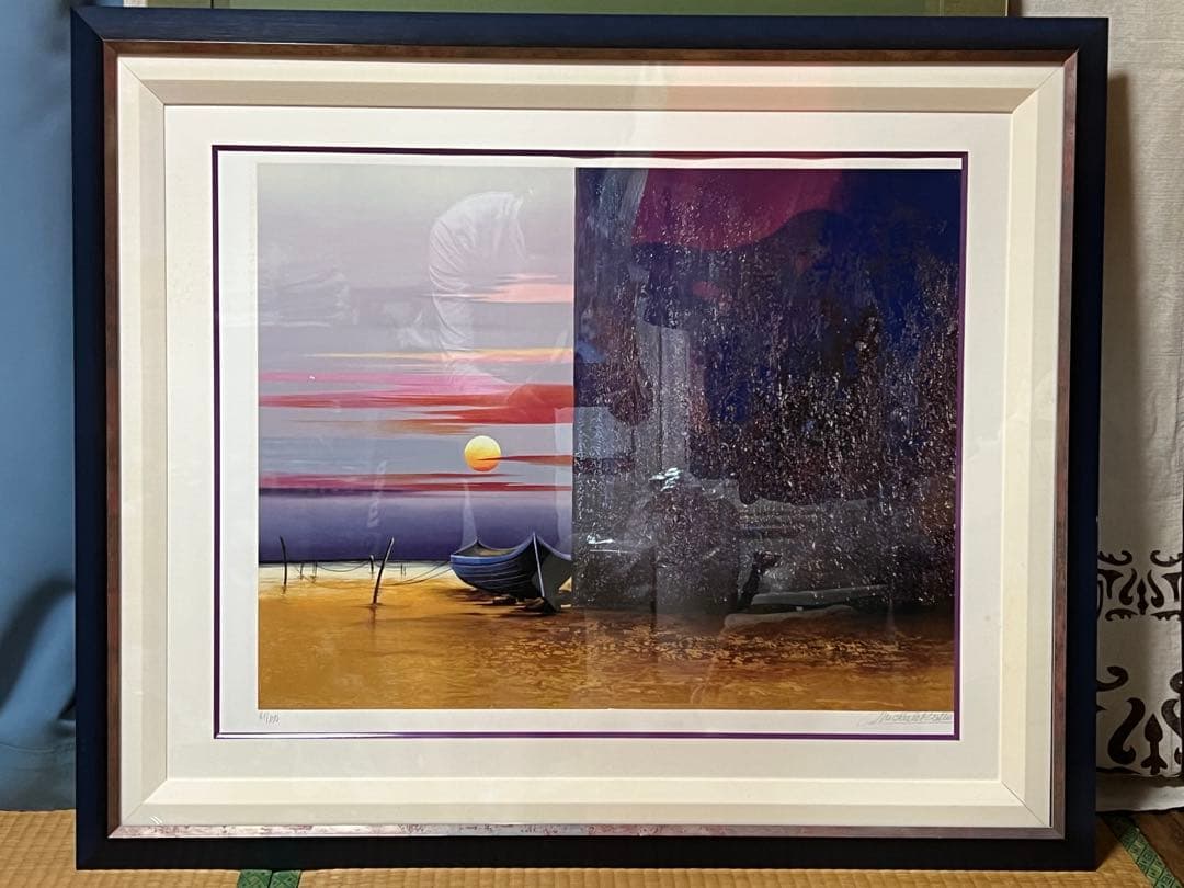 ミッシェル・バテュ「逃避」61/100 シルクスクリーン 直筆サイン