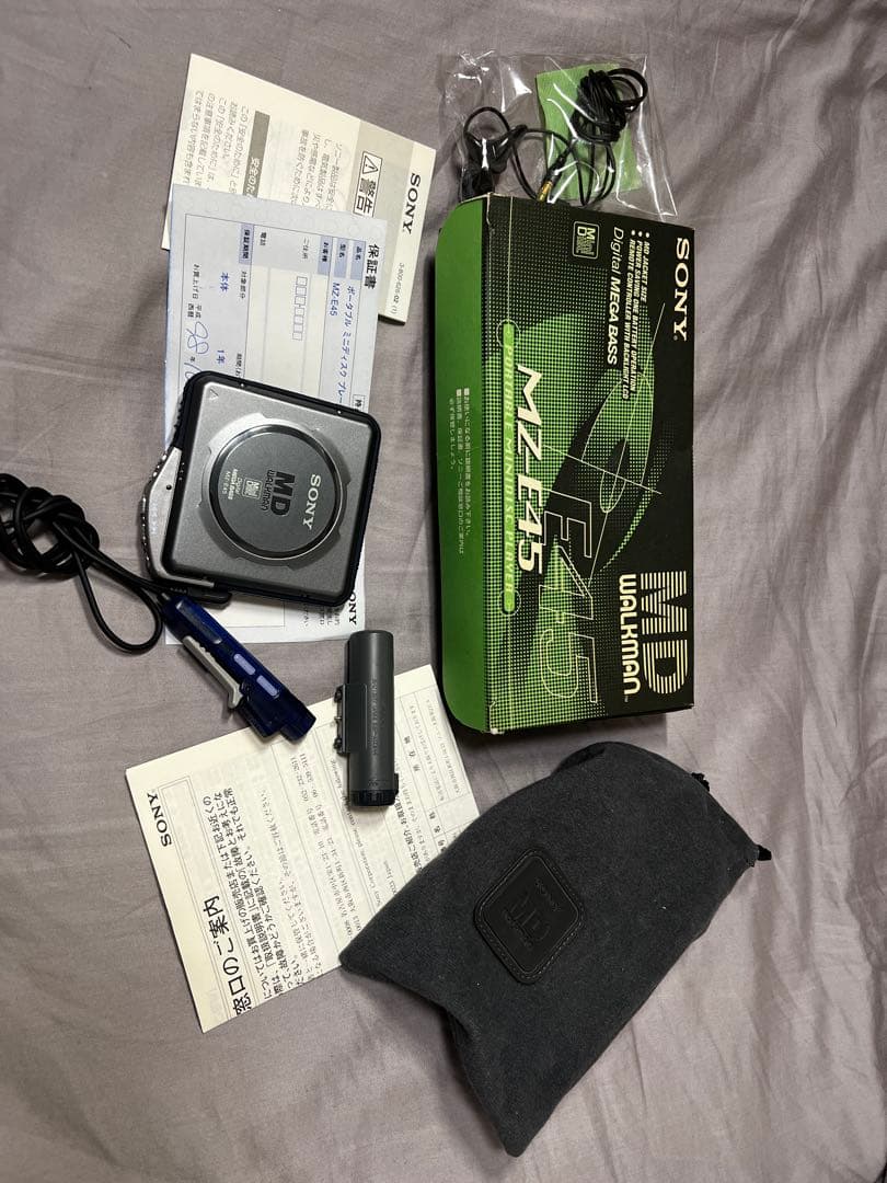 美品 完動品 SONY MZ-E45 ポータブルMDプレーヤー