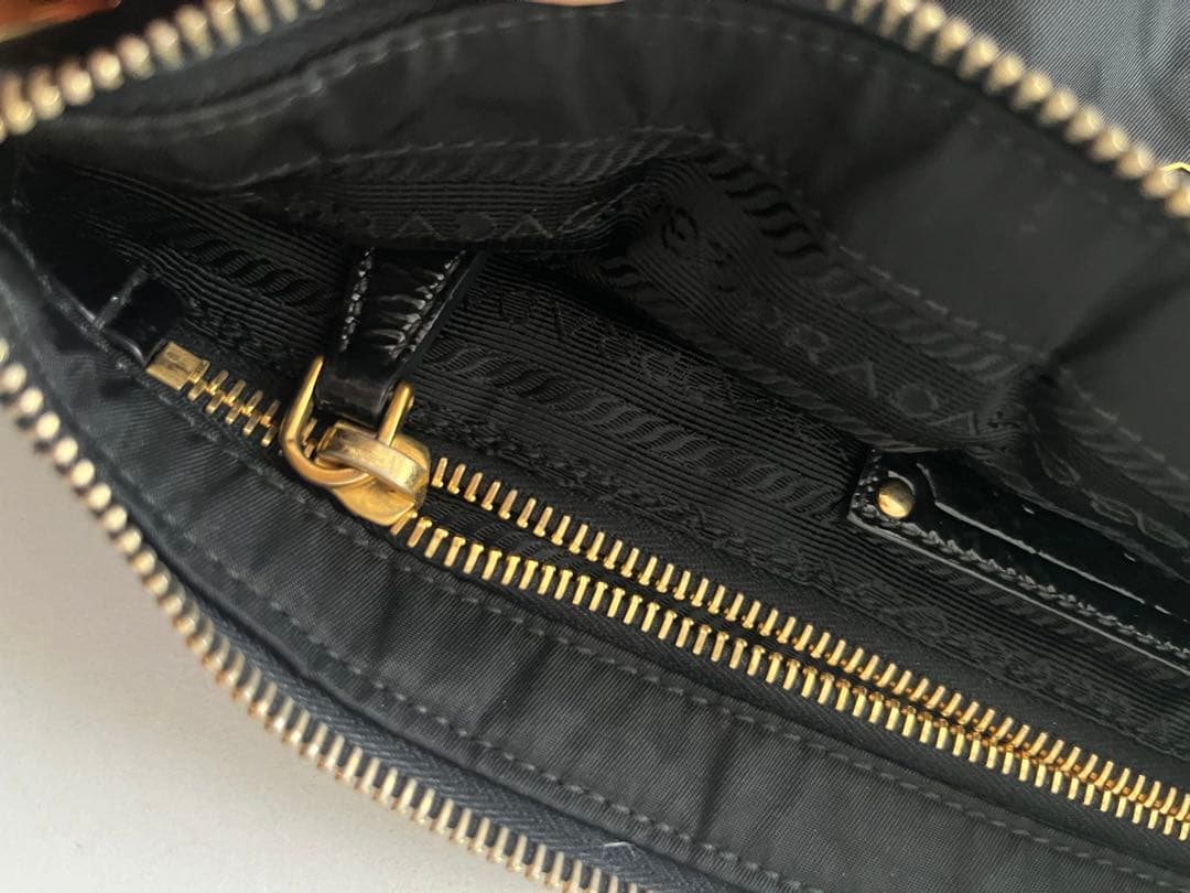 PRADA プラダ　テスート ビジュー チェーンショルダー クラッチバッグ美品