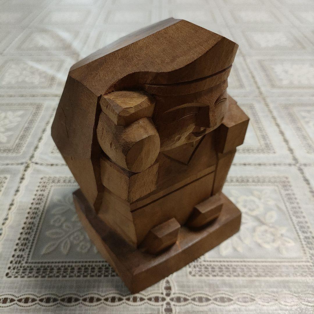 佐々木千秋　一刀彫木彫『大黒天』