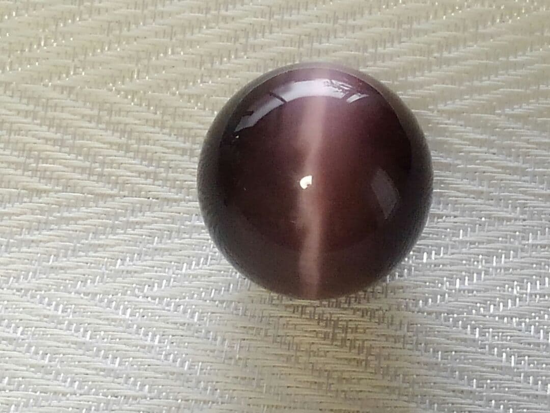 紫　キャッツアイ　大玉　５８ｍｍ　置物　飾り　風水