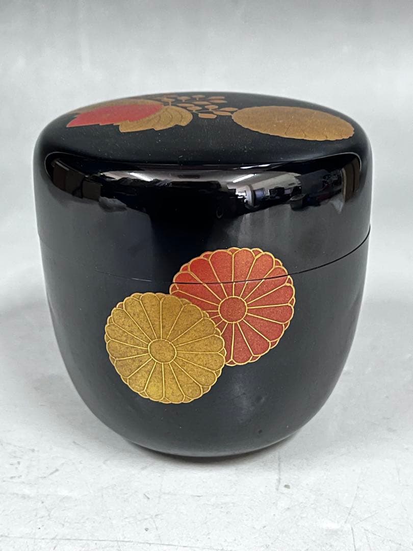 E572 棗　大棗　高台寺蒔絵　香庵　輪島塗　茶入れ　抹茶入　茶道具　茶器