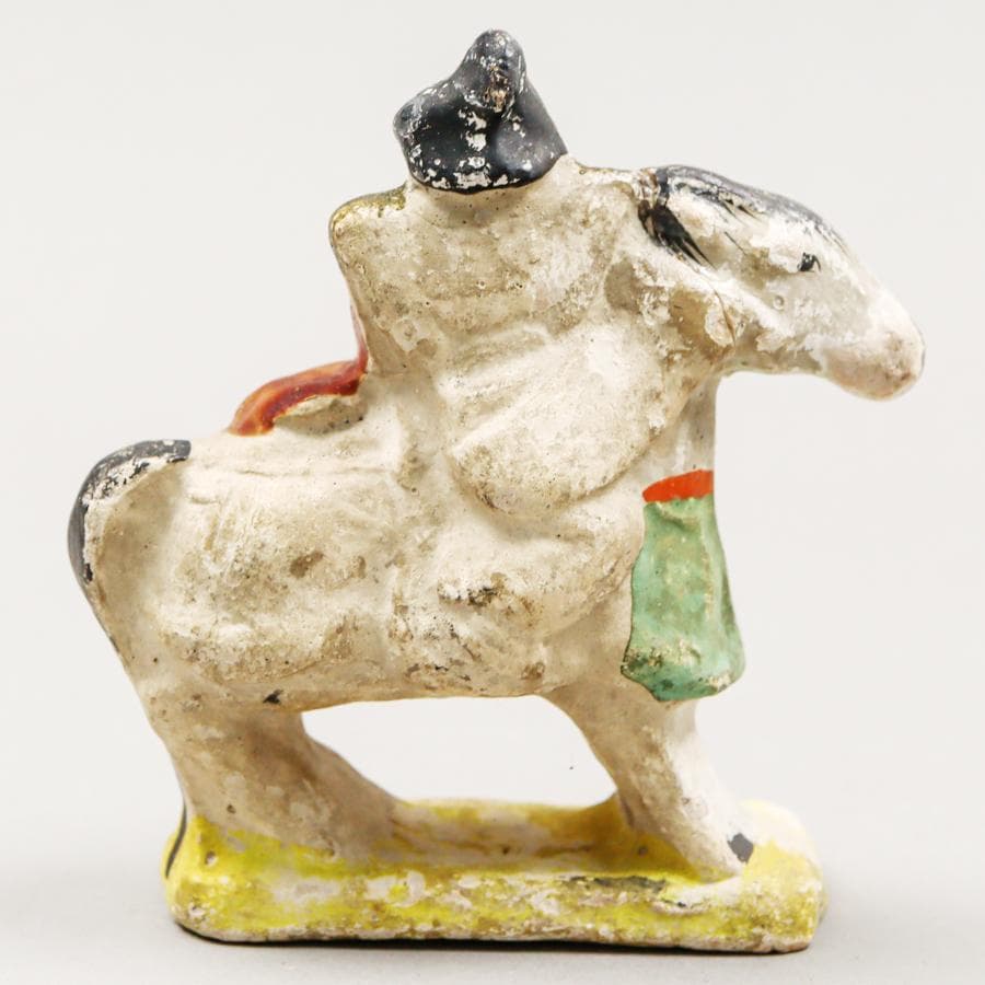 馬乗り小姓 土人形 置物 民芸品