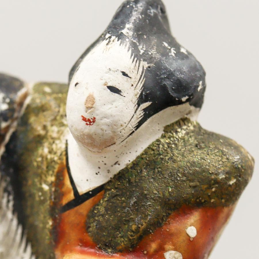 馬乗り小姓 土人形 置物 民芸品