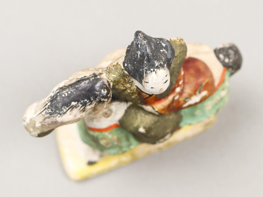 馬乗り小姓 土人形 置物 民芸品