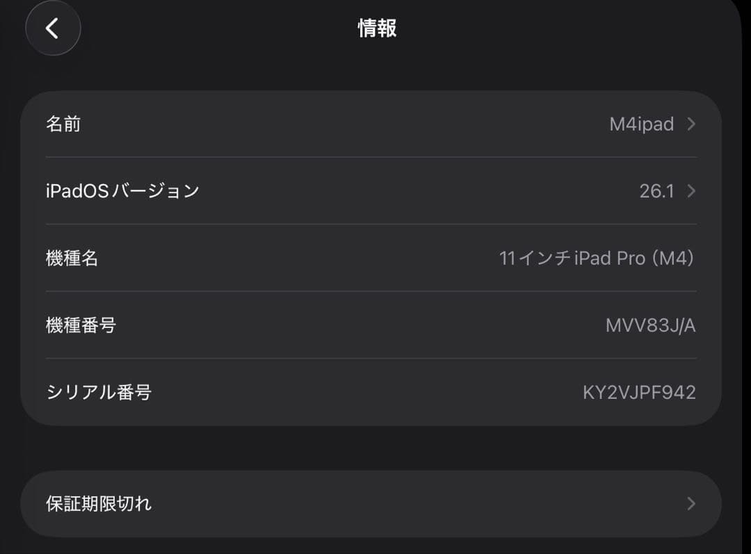 Apple iPad Pro 11インチ M4 スペースブラック