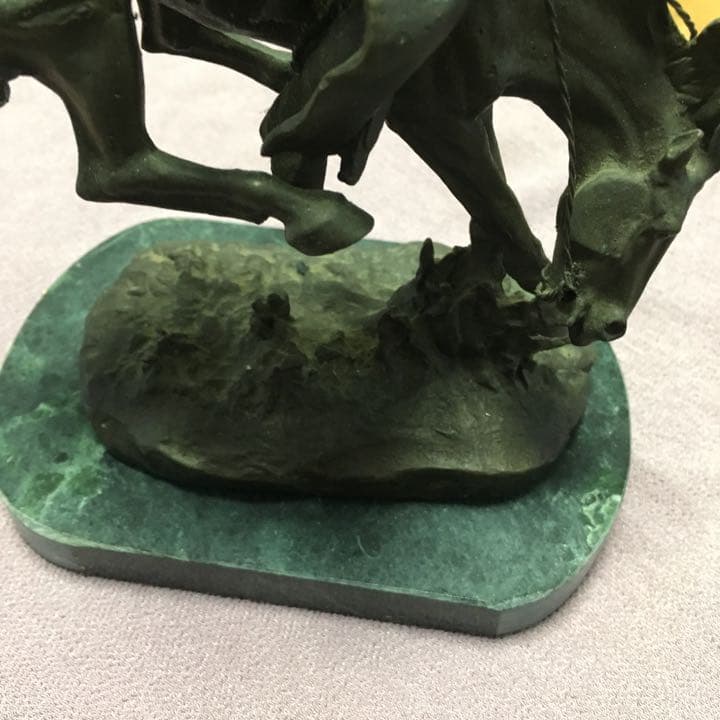 0459　カウボーイ ロデオ ブロンズ 像 フレデリック レミントン