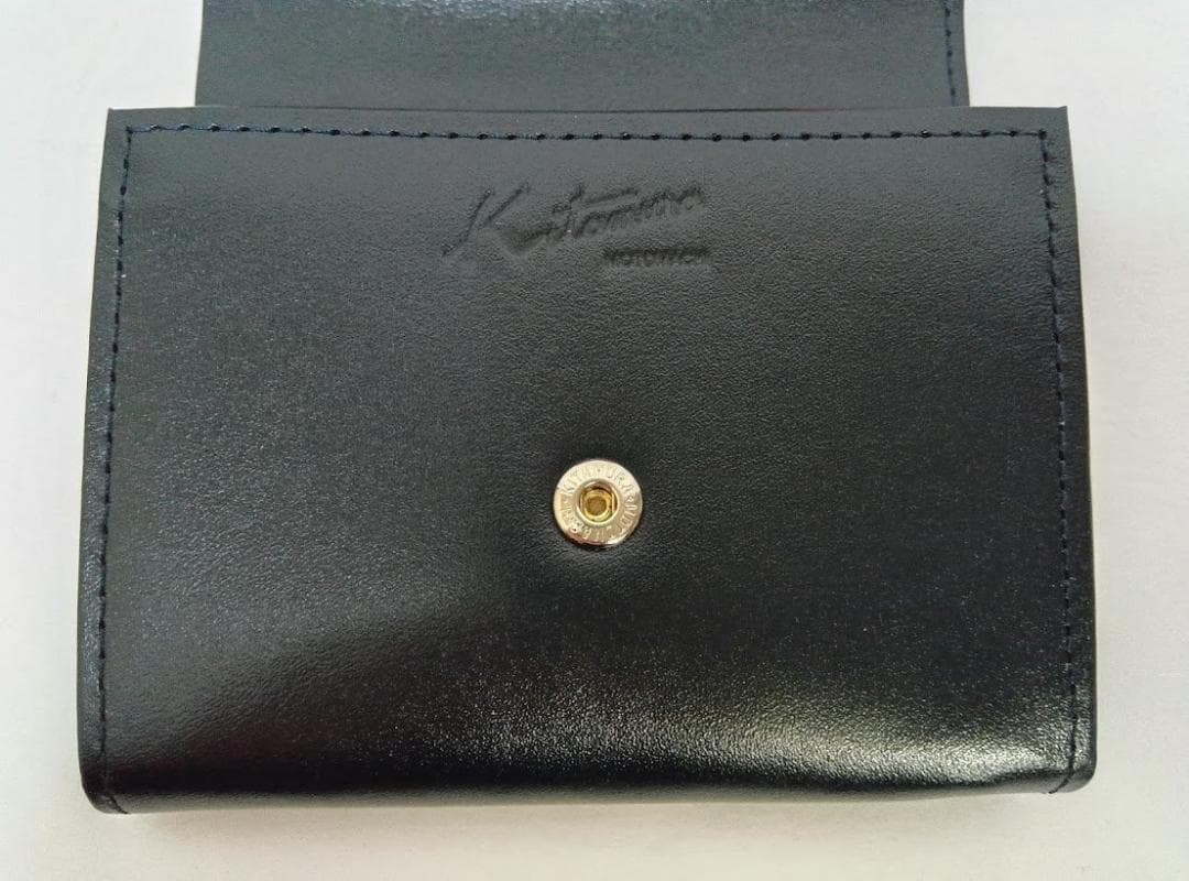Kitamura/キタムラ☆レザー・二折財布 ダークブルー