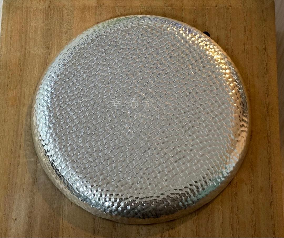 金属美術工芸品　純銀製　青海波皿　幸福銀行　木箱付き