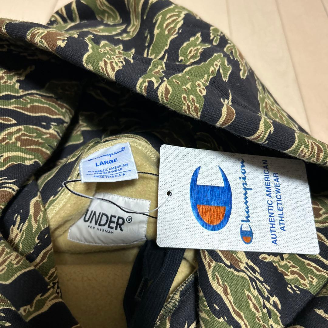 ロンハーマン UNDER R Champion 迷彩柄 パーカー Lサイズ