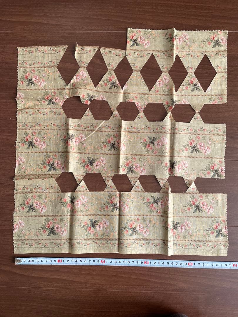 （478）ヘキサゴン 正六角形 パッチワーク 製作途中 カット布