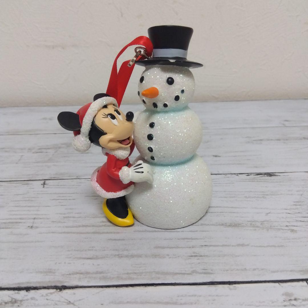 激レア　ディズニー　ミニーちゃん　雪だるま　クリスマスオーナメントフィギュア