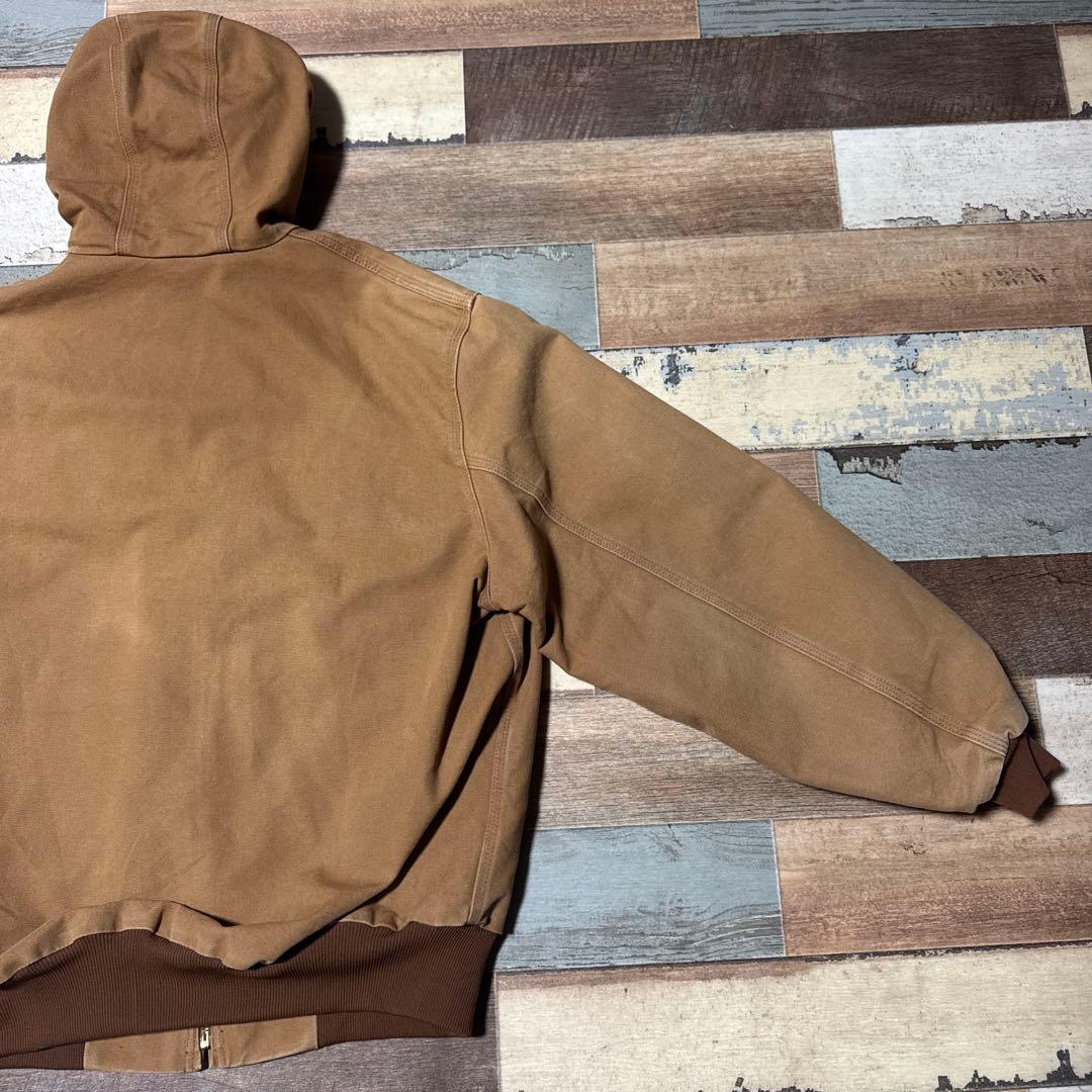 美品Carhartt カーハートXLダックジャケットフード付きブラウン
