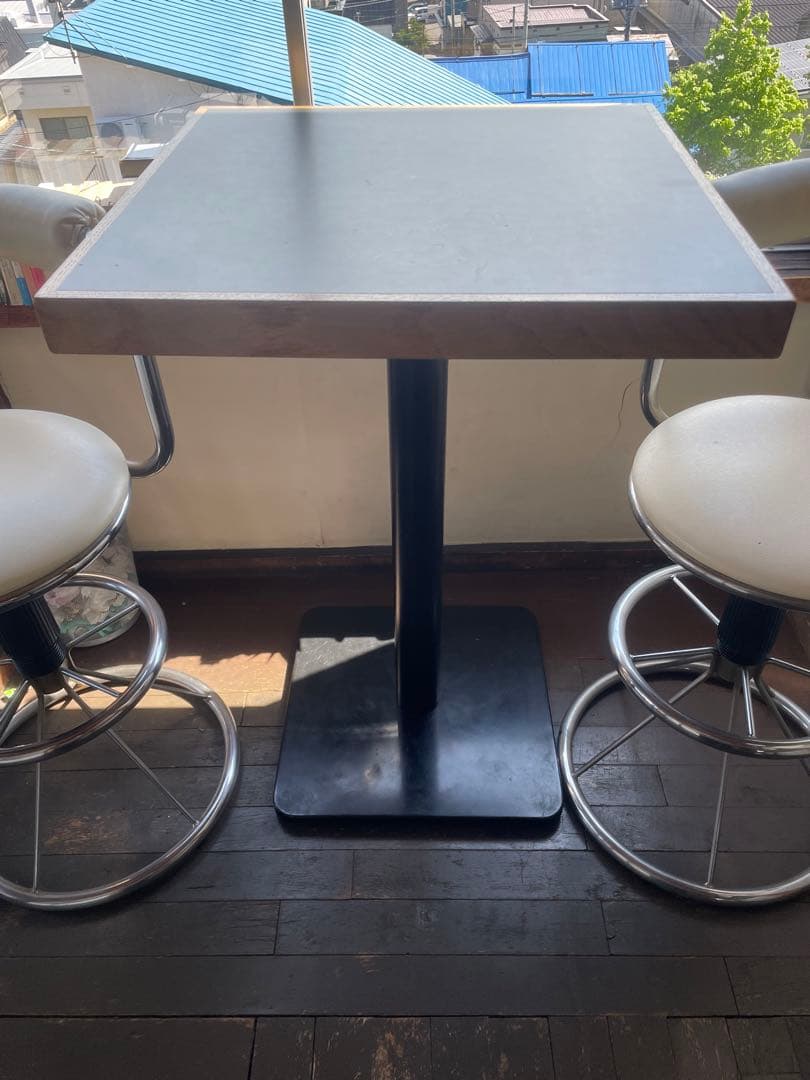 【7/15迄】ホワイトレザー油圧式バーチェア　カウンターチェア バースツール②