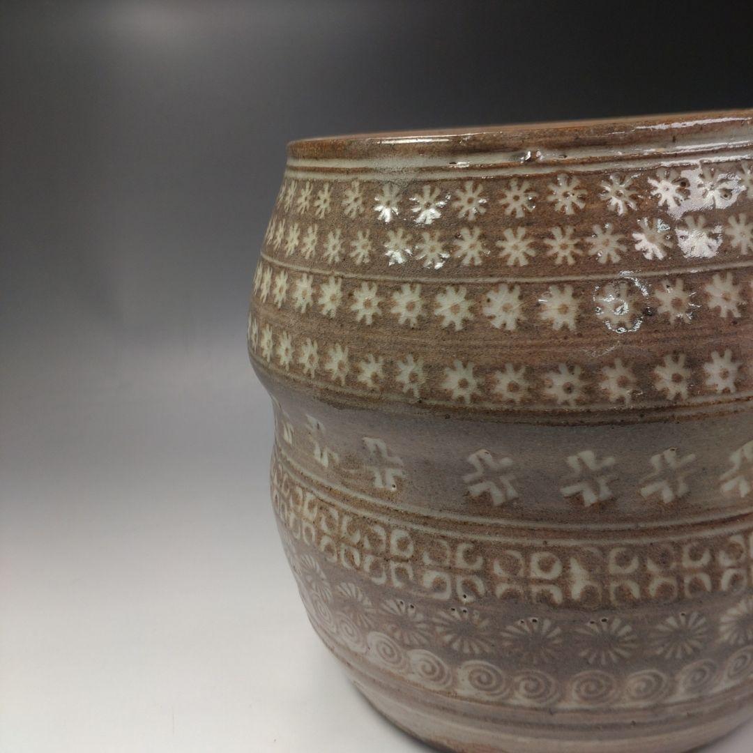 イ34 水指　『唐津焼 七代　江口宗山　作』『共箱』茶道具