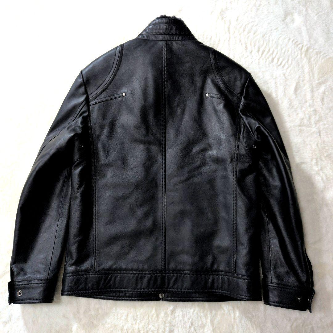 【美品】WIND ARMOR イタリアンレザー シングルライダースジャケット M