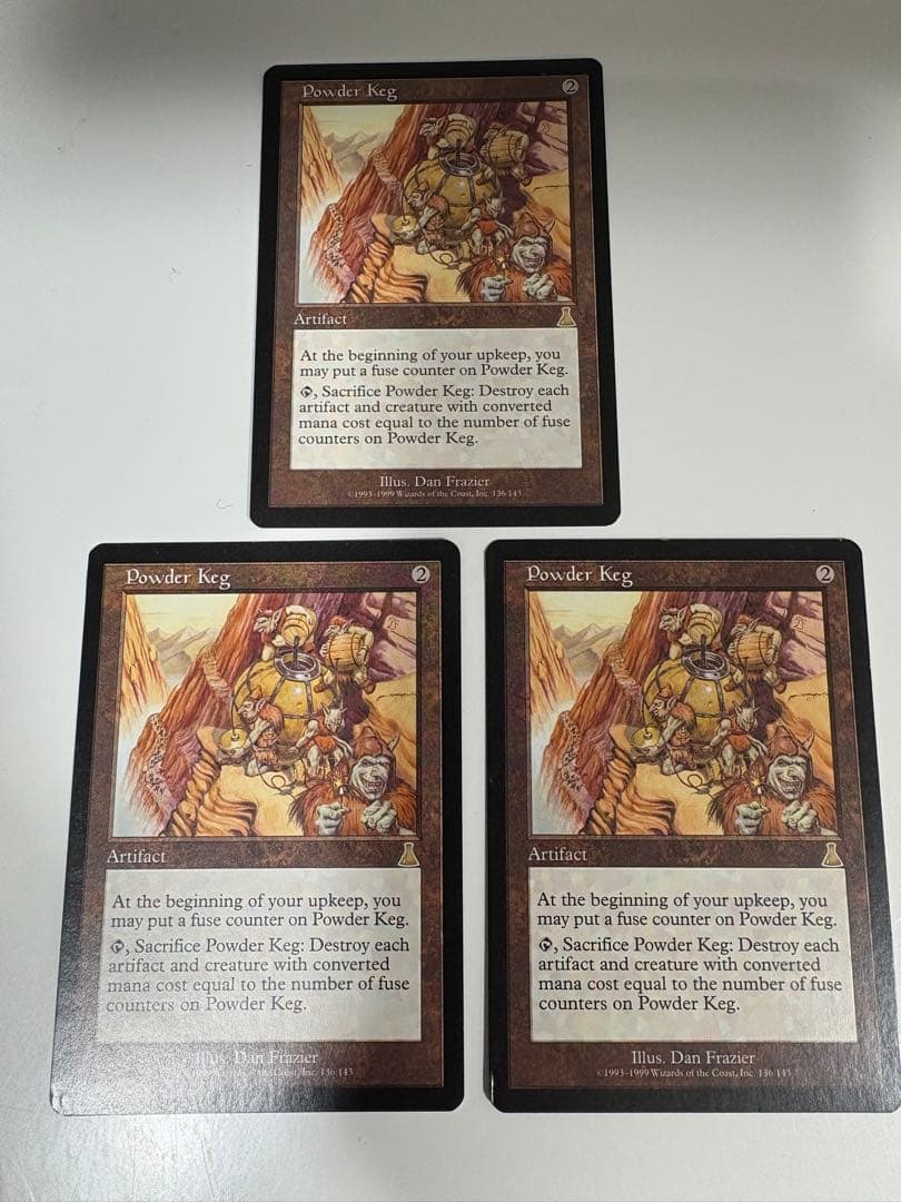 火薬樽ウルザスディスティニー　X　3枚セットMTG 英語　ミドルスクール