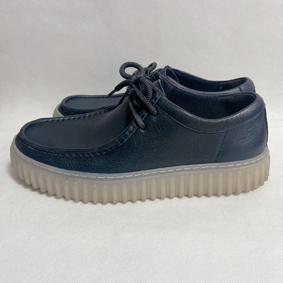 【美品】Clarks torhill lo クラークス　トーヒル ロー ネイビー