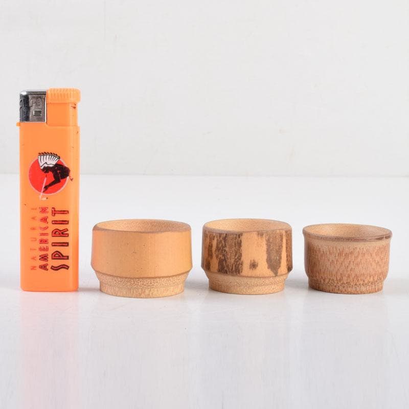 和食器　古竹製　盃　九客　C　8723