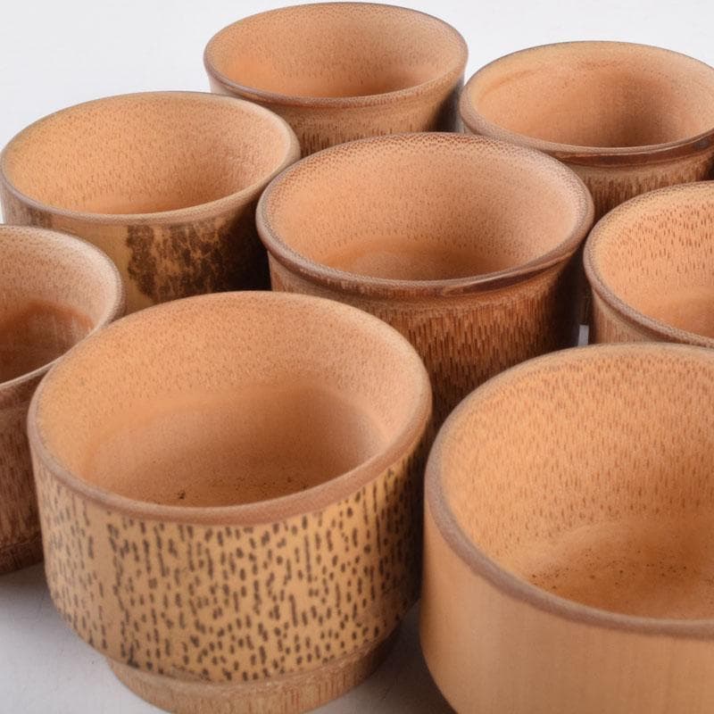 和食器　古竹製　盃　九客　C　8723