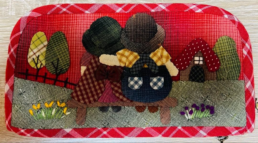 ★新作・最終出品★スーちゃん＆ビリーくん★レッド系＊ハンドメイド＊長財布＊