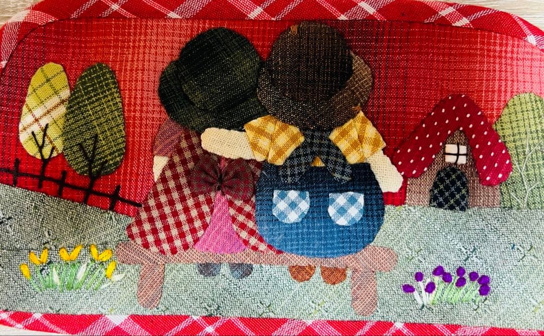 ★新作・最終出品★スーちゃん＆ビリーくん★レッド系＊ハンドメイド＊長財布＊