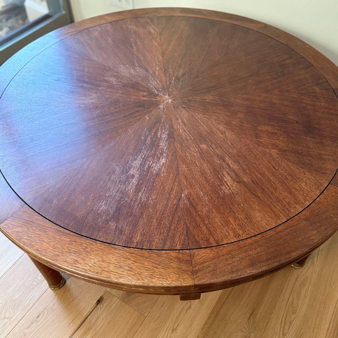 【お値下げ】高級木材 マホガニー ヴィンテージ テーブル マット付き