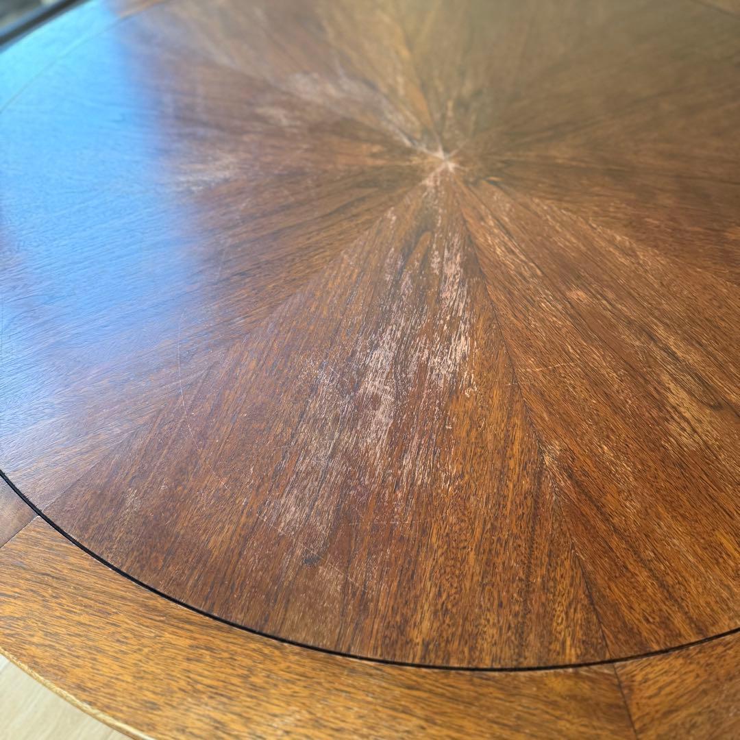 【お値下げ】高級木材 マホガニー ヴィンテージ テーブル マット付き