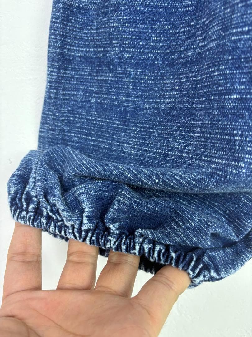 【新品】藍染　ストーンウォッシュ　サルエルパンツ 男女兼用　F441-29