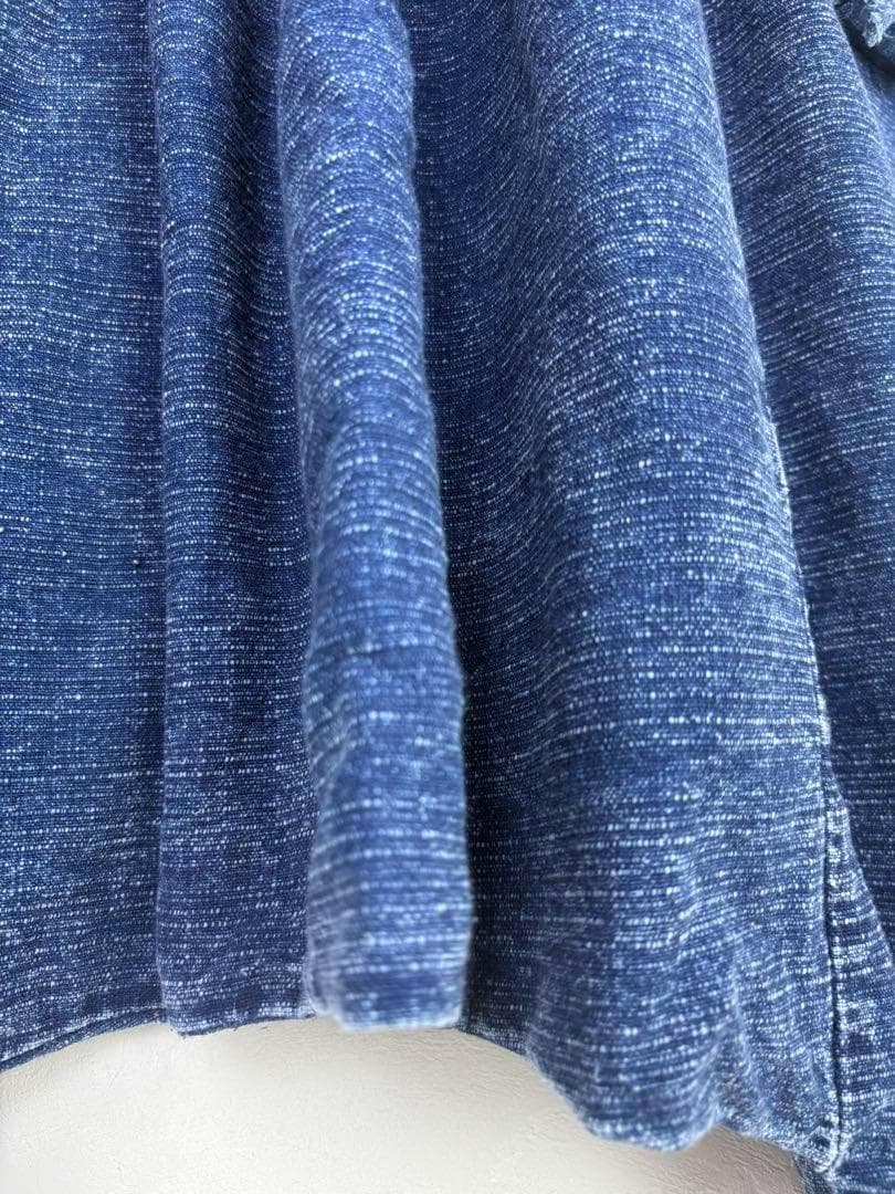 【新品】藍染　ストーンウォッシュ　サルエルパンツ 男女兼用　F441-29