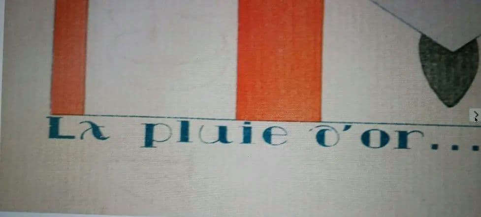 Mario　Simonの版画　La pluie d'or ドレスデザイン