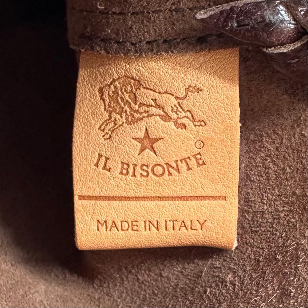 極美品✨ILBISONTE イルビゾンテ クロスボディバッグ 牛革 Dブラウン