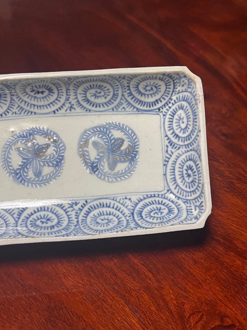 切込　長皿　蛸唐草　古伊万里　民藝　民芸　くらわんか　会津本郷　波佐見