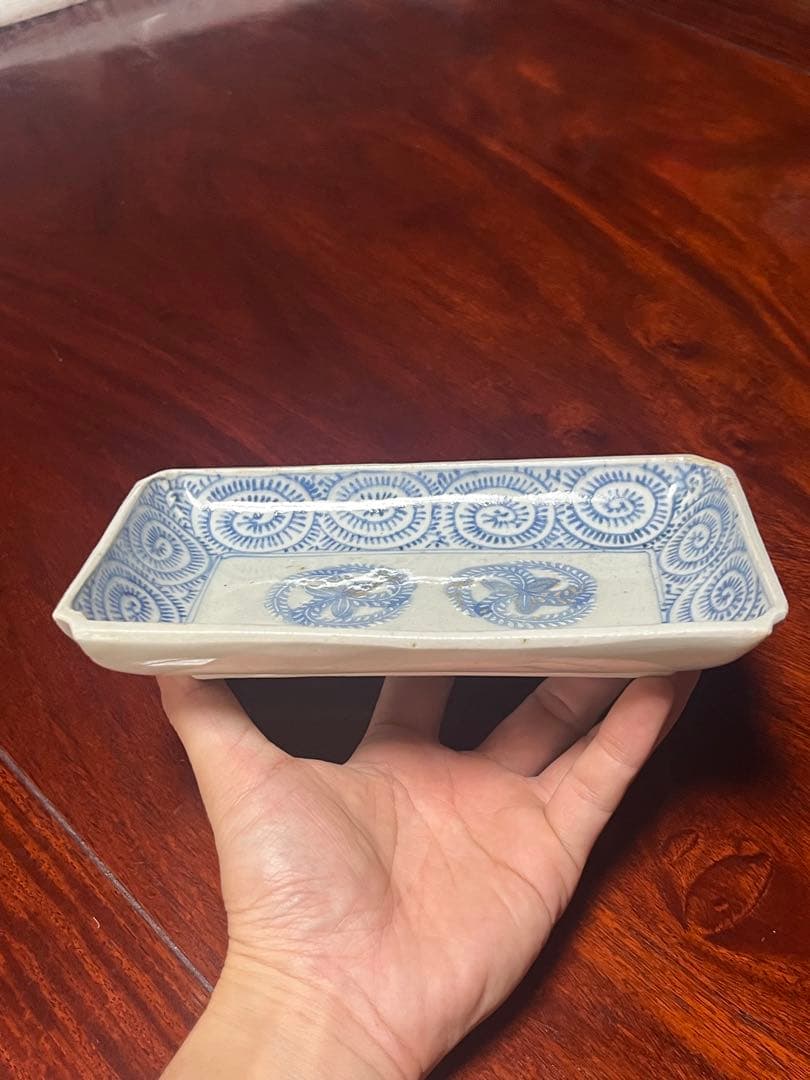 切込　長皿　蛸唐草　古伊万里　民藝　民芸　くらわんか　会津本郷　波佐見